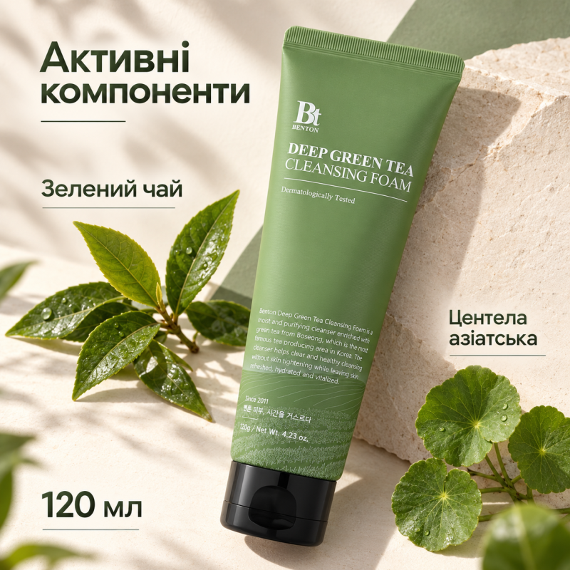 Очищающая пенка с зеленым чаем Benton Green Tea Foam, 120 мл