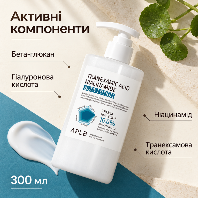 Лосьон для тела с транексамовой кислотой и ниацинамидом APLB Tranexamic Acid Niacinamide Body Lotion, 300 мл