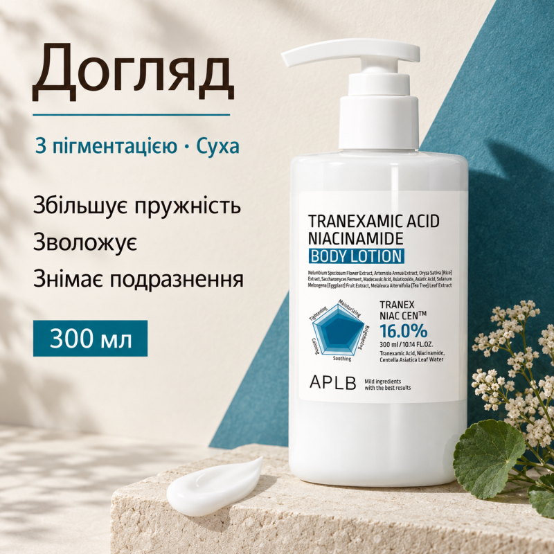 Лосьон для тела с транексамовой кислотой и ниацинамидом APLB Tranexamic Acid Niacinamide Body Lotion, 300 мл