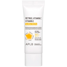 Сонцезахисний крем для обличчя з ретинолом, вітамінами C та E APLB Retinol Vitamin C Vitamin E Sunscreen SPF50+ PA++++, 40 мл
