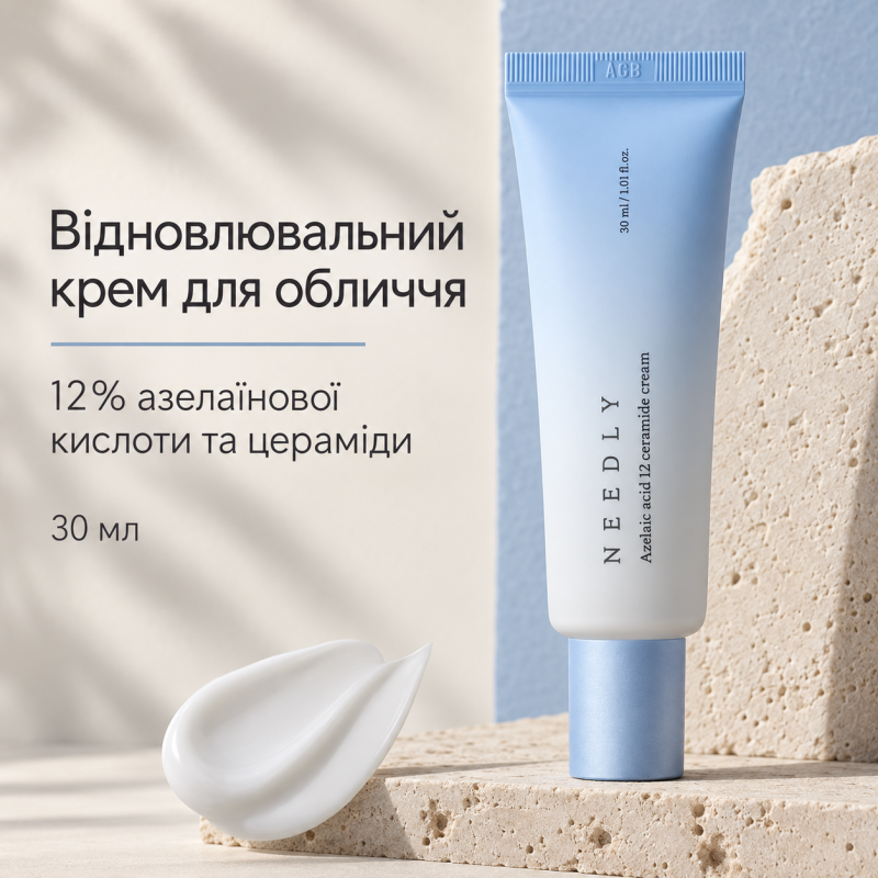 Восстанавливающий крем для лица с 12% азелаиновой кислоты и церамидами Needly Azelaic Acid 12 Ceramide Cream, 30 мл