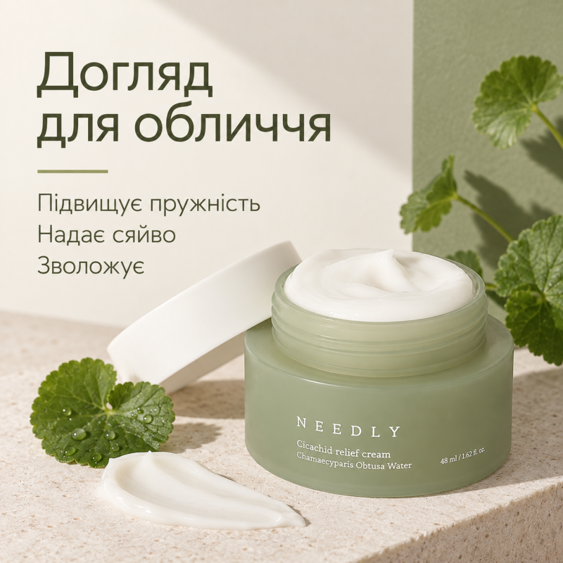 Успокаивающий крем с центеллой Needly Cicachid relief cream, 48 мл