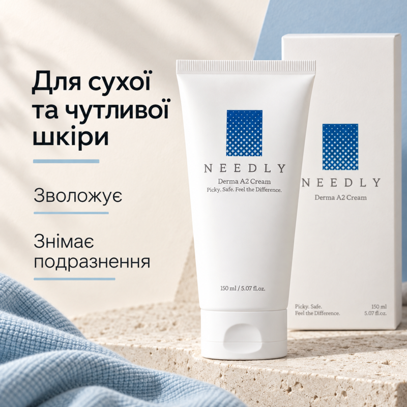 Увлажняющий крем для сухой и чувствительной кожи лица и тела Needly Derma A2 Cream, 150 мл