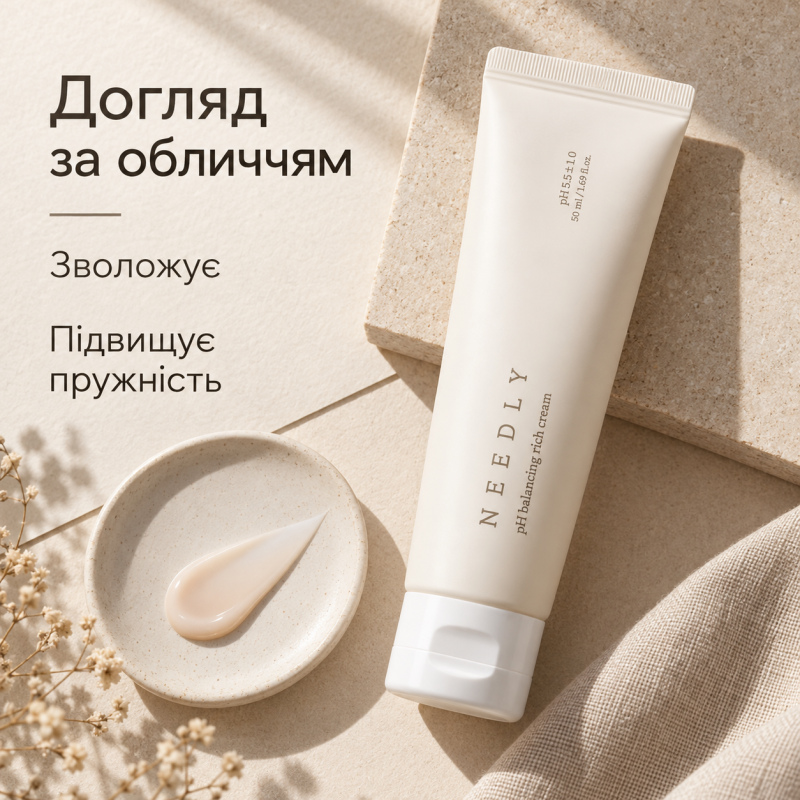 Интенсивный увлажняющий крем с экстрактом гриба Альбатрелус Needly pH Balancing Rich Cream, 50 мл