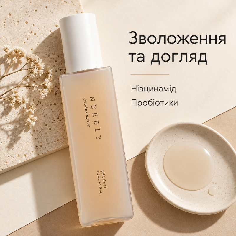 Молочний тонер з екстрактом гриба Альбатрелус Needly pH balancing toner, 145 мл