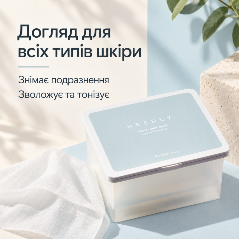 Набір щоденних зволожувальних масок Needly Daily Toner Mask, 30 шт