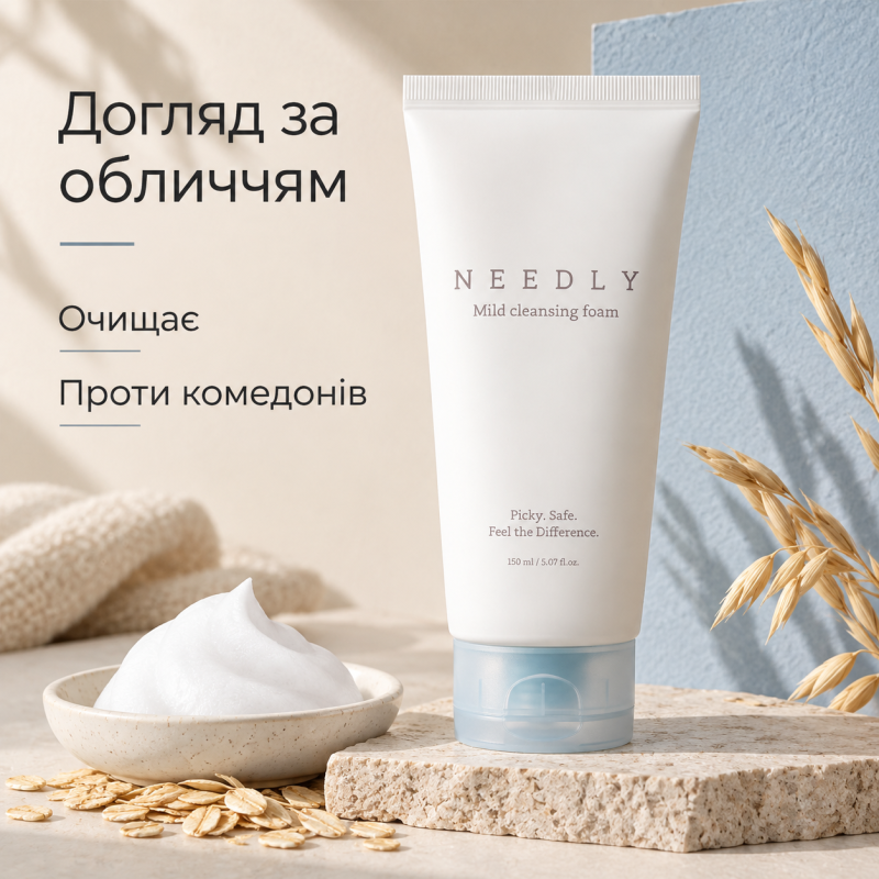 Очищувальна пінка для жирної шкіри Needly Mild Cleansing Foam, 150 мл