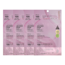 Двухэтапная гидрогелевая маска для лица с коллагеном и спикулами VT Collagen Reedle Shot 100 2-Step Mask, 4 шт * 33 г + 1,5 г
