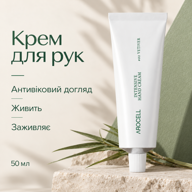Антивіковий крем для рук з заспокійливим ефектом 02 Arocell Intensive Hand Cream 02 Vetiver, 50 мл