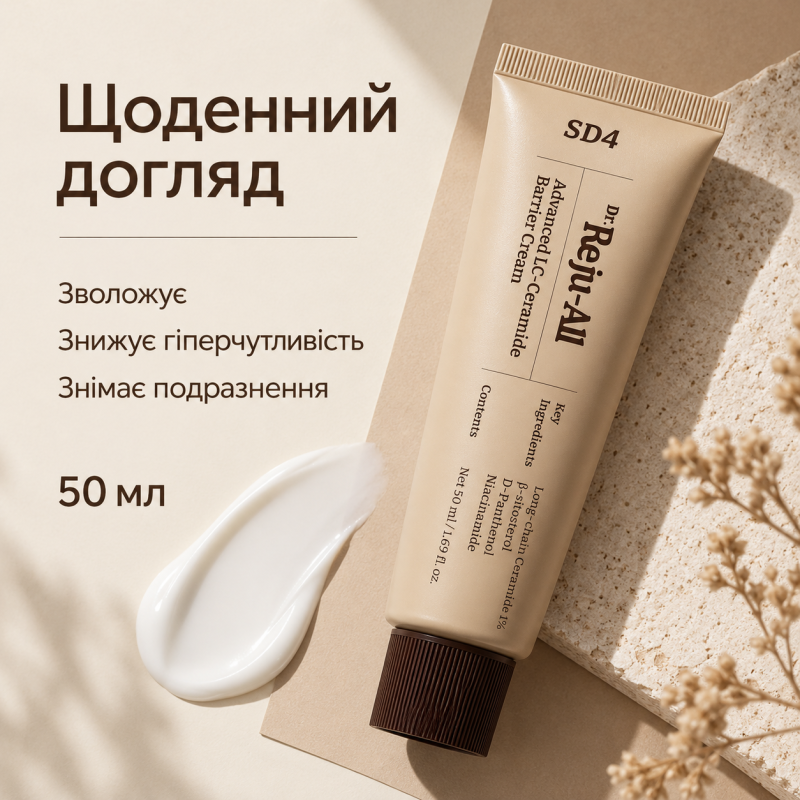 Відновлювальний бар’єрний крем з керамідами Dr.Reju-All Advanced LC-Ceramide Barrier Cream, 50 мл