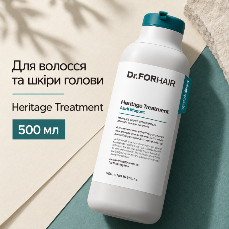 Зволожуюча маска-кондиціонер для волосся та шкіри голови DR.FORHAIR Heritage Treatment April Muguet, 500 мл