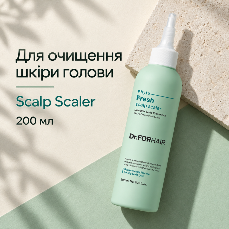 Освіжаюча маска-пілінг для очищення шкіри голови Dr.FORHAIR Phyto Fresh Scalp Scaler, 200 мл