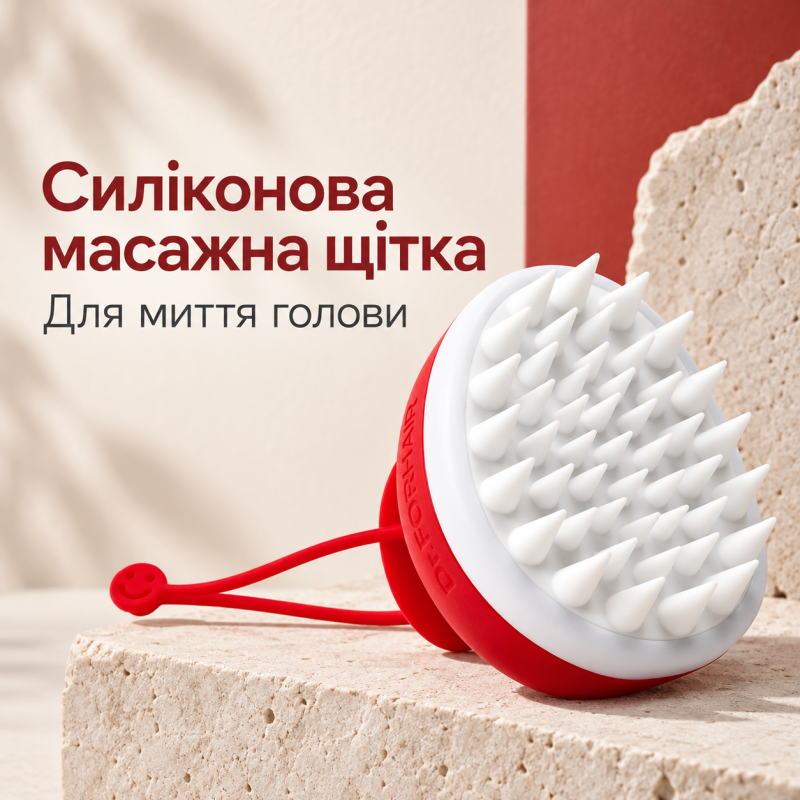 Силіконова масажна щітка для миття голови Dr.FORHAIR Cleansing Scalp Brush