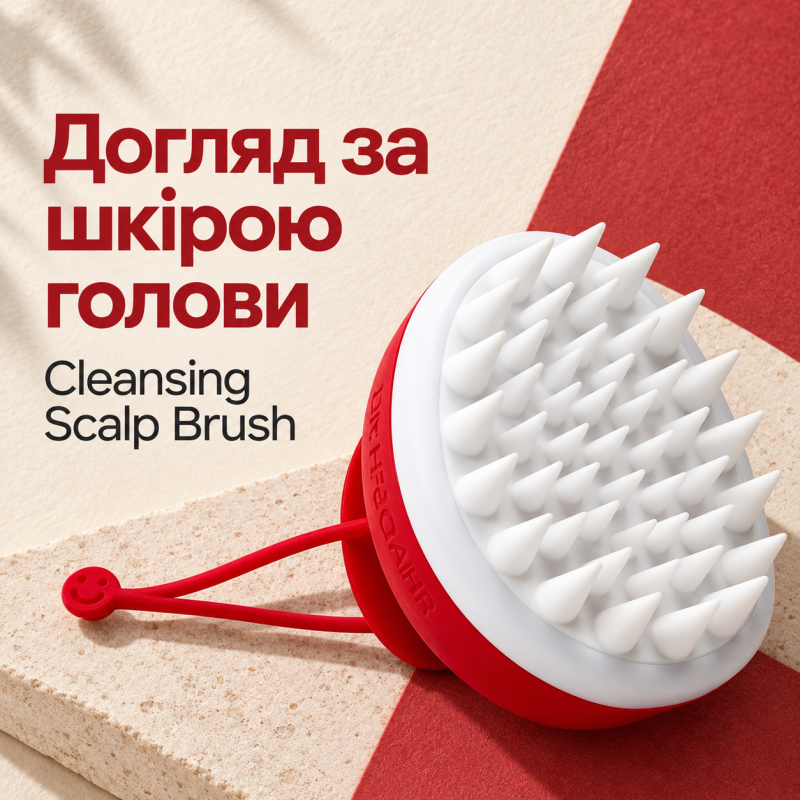 Силіконова масажна щітка для миття голови Dr.FORHAIR Cleansing Scalp Brush