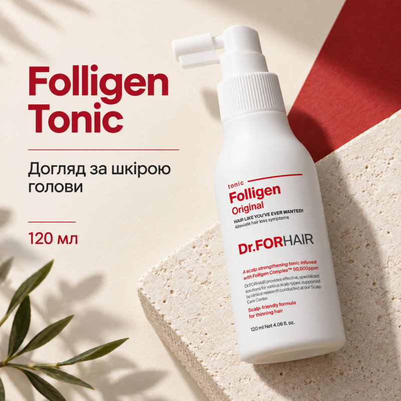 Стимулюючий тонік для росту волосся Dr.FORHAIR Folligen Tonic, 120 мл