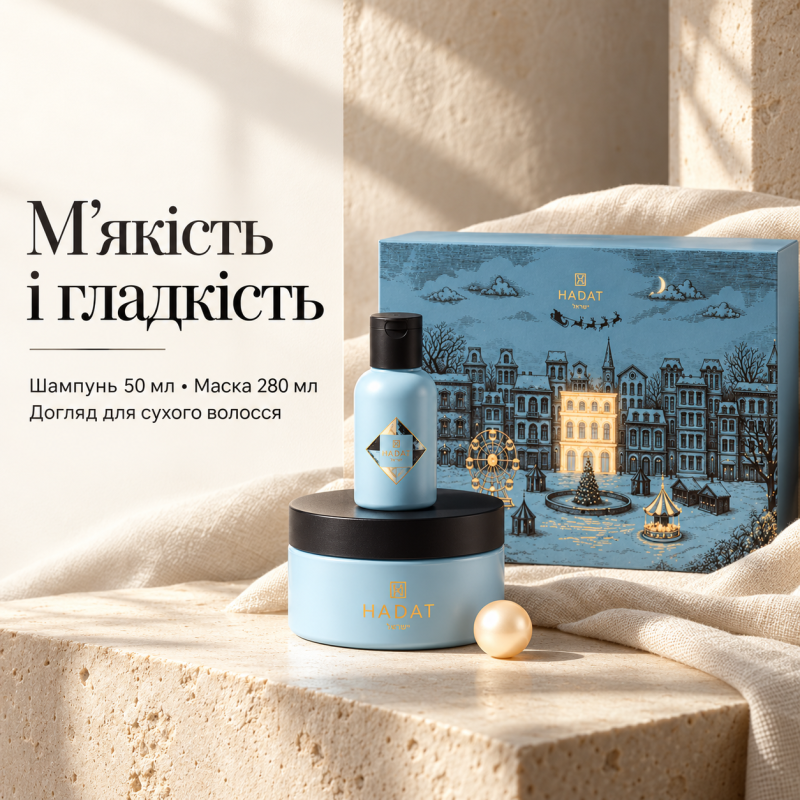 Набір для догляду за волоссям Hadat Cosmetics Microcapsules Care Ritual Set (шампунь 50 мл + маска 280 мл)