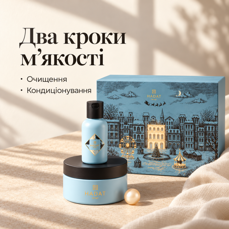 Набір для догляду за волоссям Hadat Cosmetics Microcapsules Care Ritual Set (шампунь 50 мл + маска 280 мл)