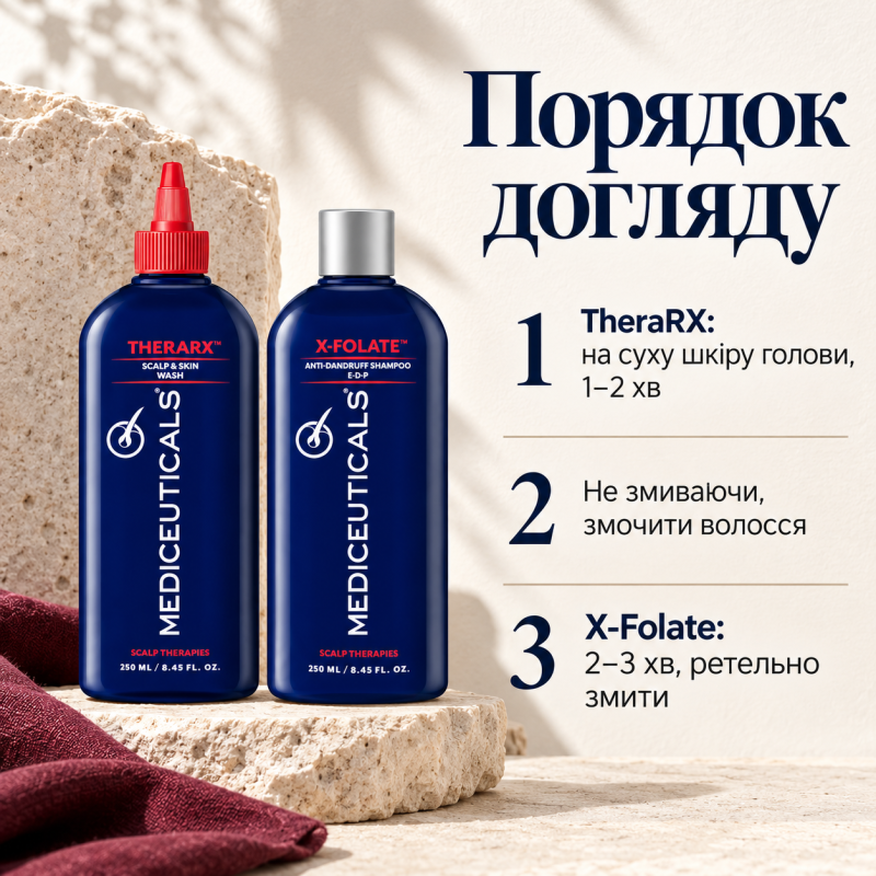 Набір Mediceuticals TheraRX 250 мл та Mediceuticals X-Folate 250 мл