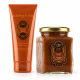 Набор для тела La Sultane de Saba Ayurvedique: скраб Gommage Epices 300 г и молочко Ambre Vanille Patchouli 200 мл