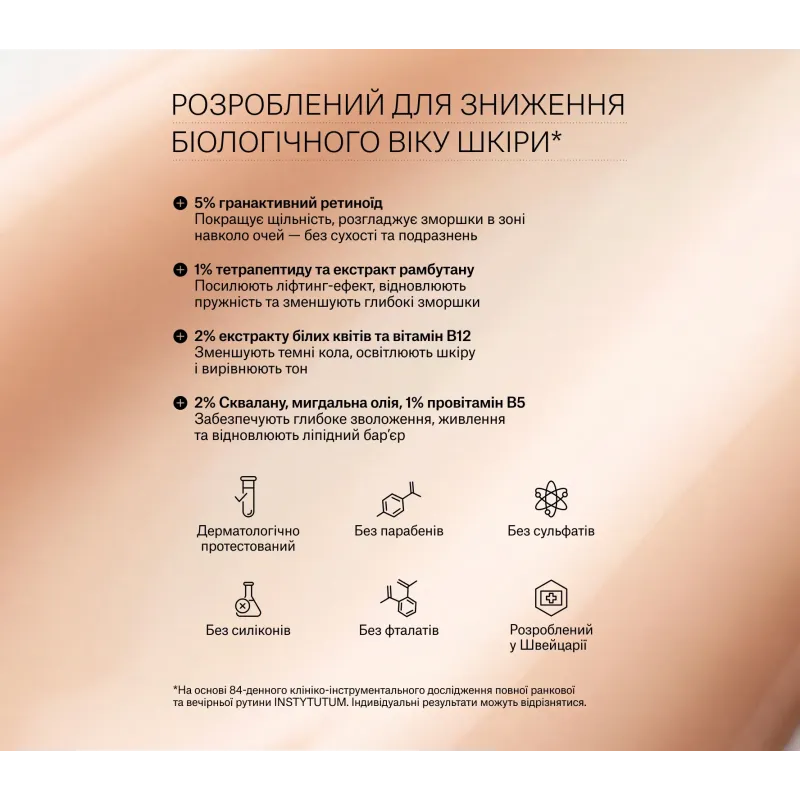 Засіб для зони навколо очей INSTYTUTUM Eyemultitasker Retinol Serum Classic