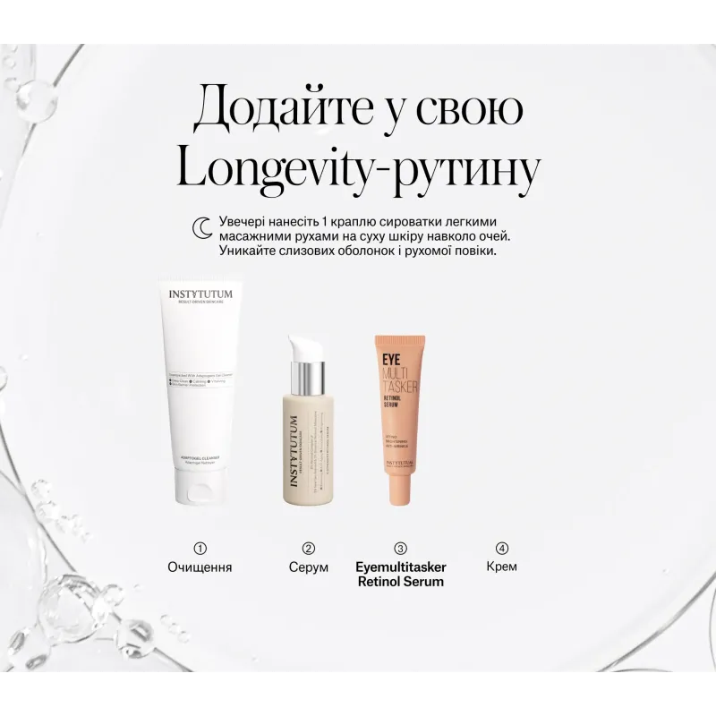Засіб для зони навколо очей INSTYTUTUM Eyemultitasker Retinol Serum Classic
