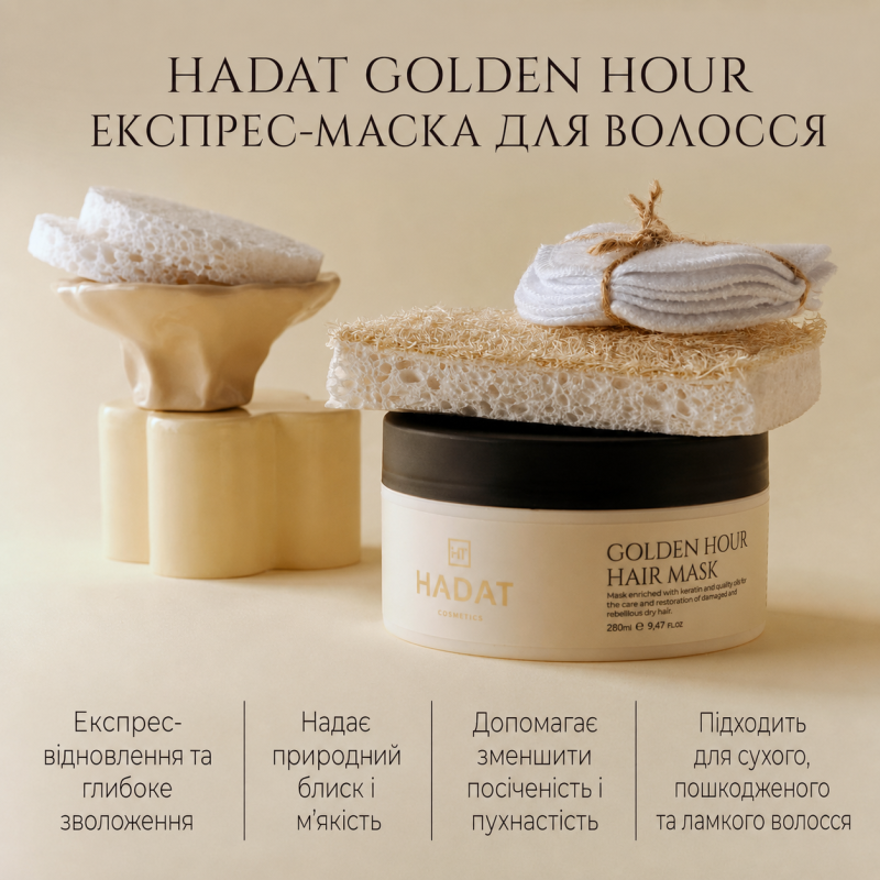 Iнтенсивно відновлююча маска - Hadat Golden Hour Hair Mask, 280 мл