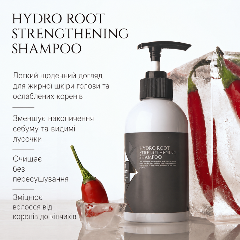 Шампунь для Росту Волосся Hadat Hydro Root Strengthening Shampoo 250 ml