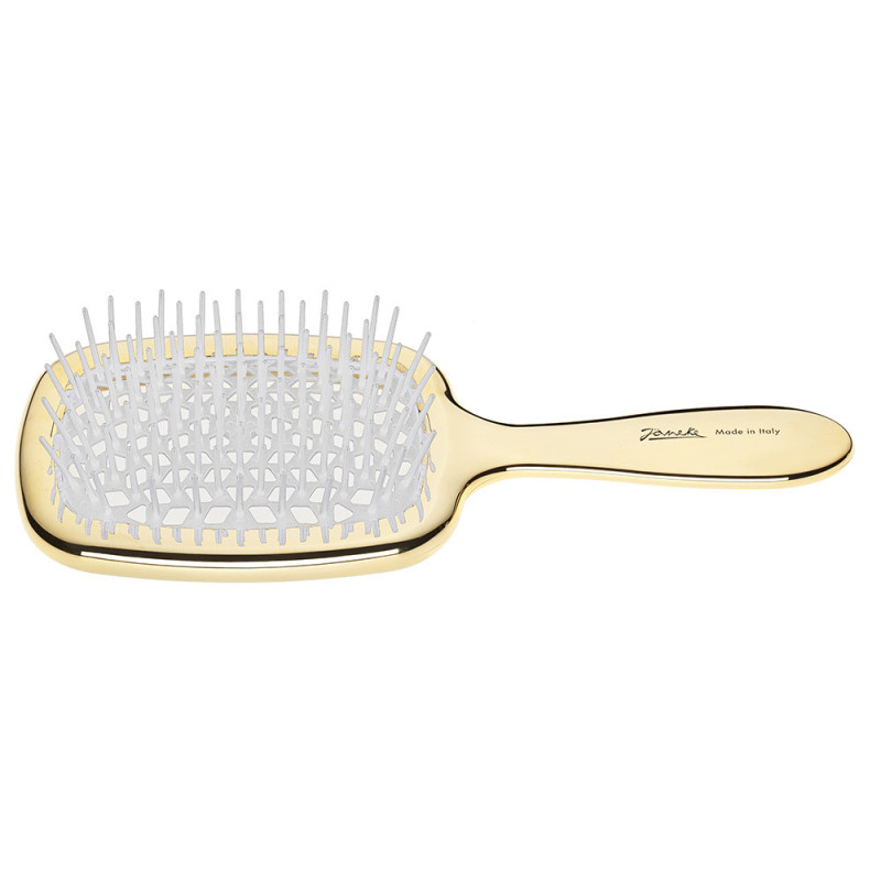 Janeke Superbrush Gold&White Щітка для волосся золота з білим