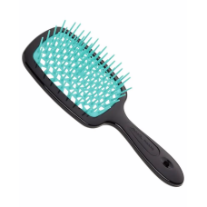 Janeke Superbrush small Щітка для волосся чорна з бірюзовим
