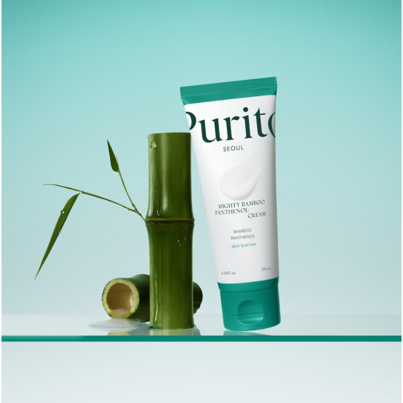 Purito Seoul - Mighty Bamboo Panthenol Cream - Заспокійливий крем для обличчя з пантенолом - 100ml
