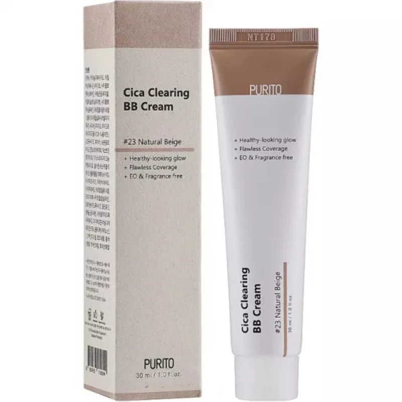 ВВ-крем с центеллой - PURITO Cica Clearing BB Cream, 13 тон - Neutral Ivory, 30 мл