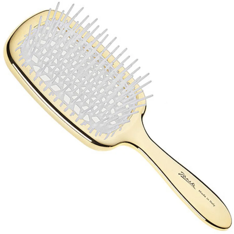 Janeke Superbrush Gold&White Расческа для волос золотая с белым