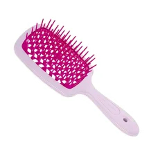 Janeke Superbrush small Щітка для волосся лавандова з фуксією