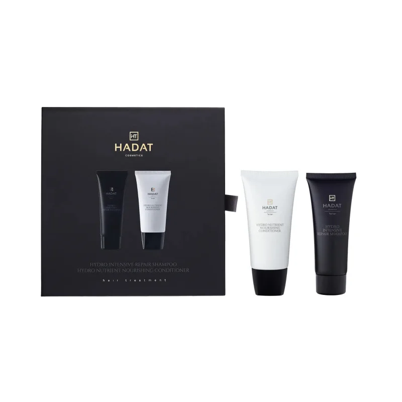 Подарунковий Набір для Інтенсивного Відновлення Волосся Hadat Hydro Intensive Repair Shampoo + Hadat Hydro Nutrient Nourishing Conditioner (70 ml)