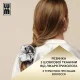 Шелковая резинка для волос LUM Серебристая