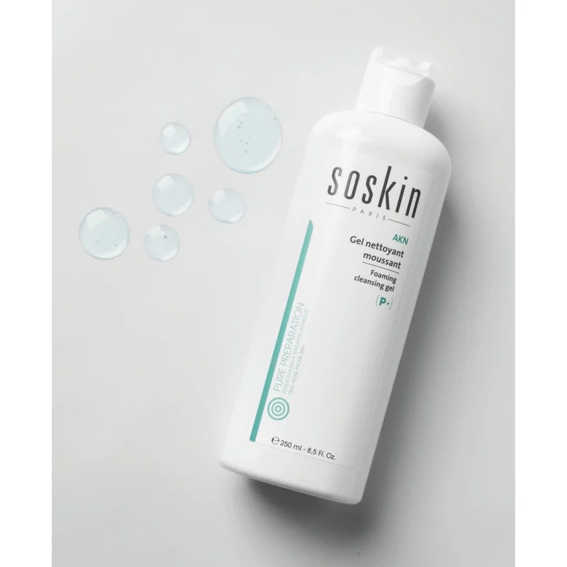 Soskin Очищуючий гель-пінка для жирної та комбінованої шкіри – AKN foaming cleansing gel
