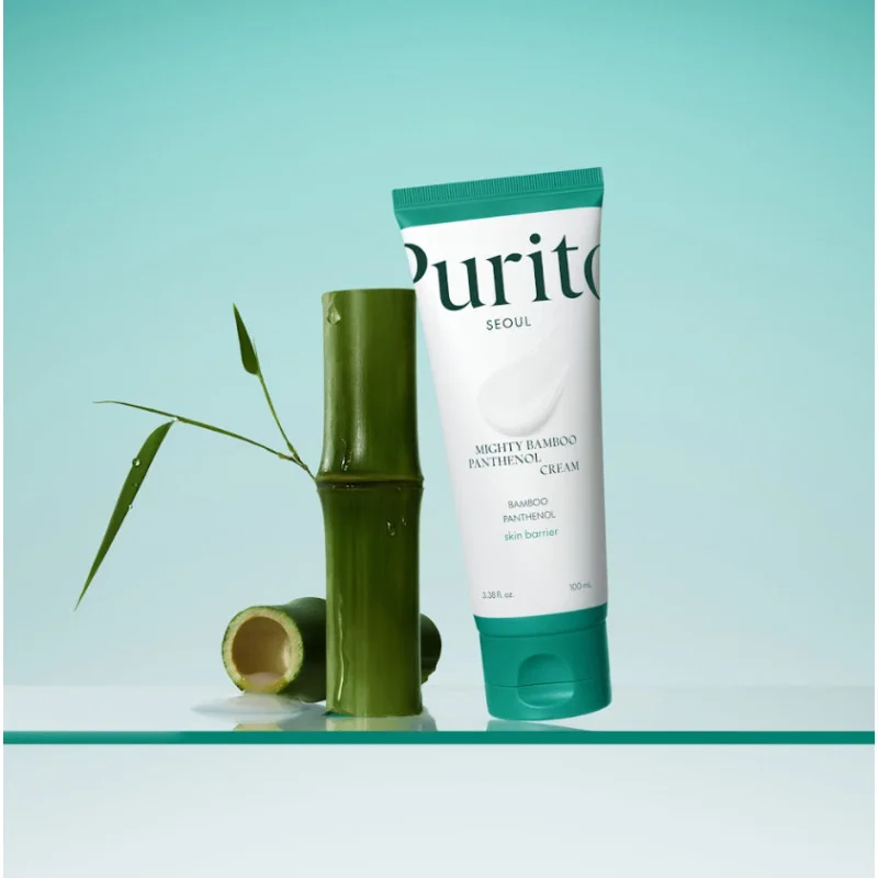Purito Seoul - Mighty Bamboo Panthenol Cream - Заспокійливий крем для обличчя з пантенолом - 100ml