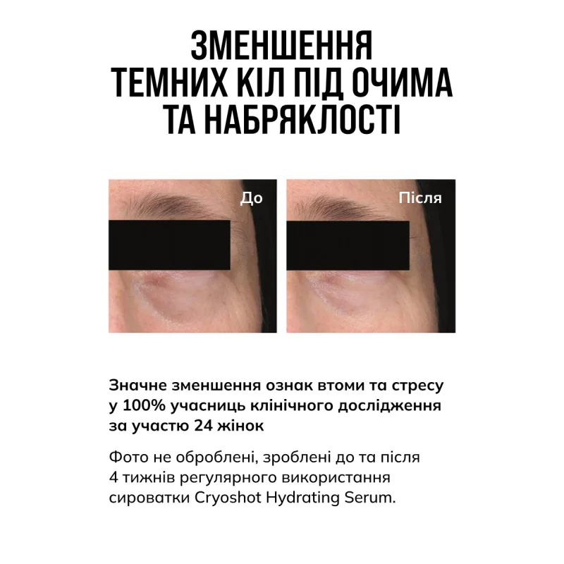 Зволожувальна сироватка cryoshot hydrating serum 30ml